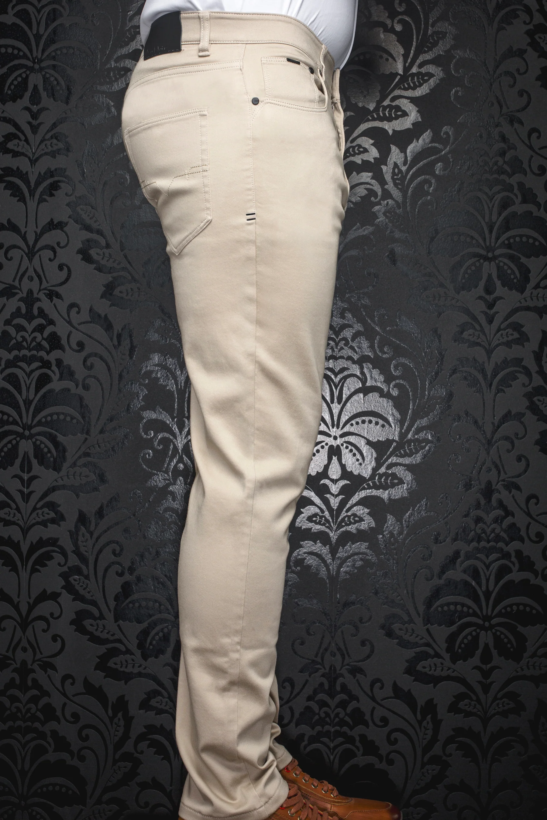 Au Noir · Pantalon tailleur — Crème