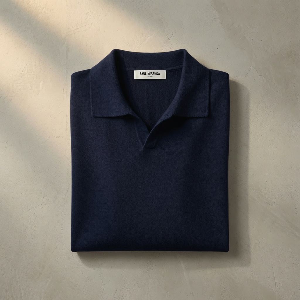 Paul Miranda · Polo en coton — Bleu marine