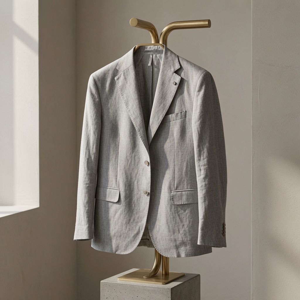 Paul Miranda · Veste en lin — Gris clair